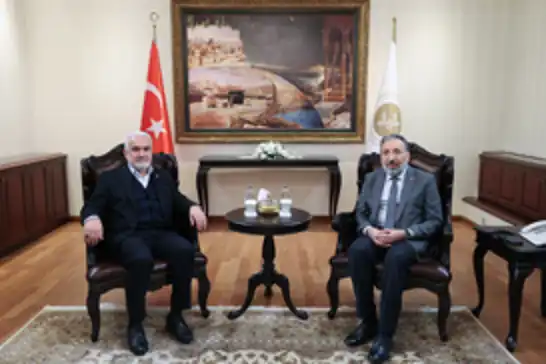 HÜDA PAR Leader pays congratulations visit to newly appointed President of Religious Affairs