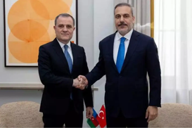 Turkish FM Hakan Fidan meets Azerbaijani counterpart Jeyhun Bayramov in Vienna