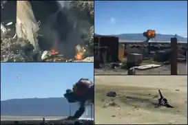 US Air Force F-16 crashes in California desert; pilot ejects seconds before impact