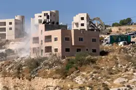 Siyonist rejim Kudüs'te inşaat halindeki binayı yıktı