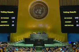 پەسەندکردنی ٥ بڕیارنامە لە بەرژەوەندیی فەلەستین لە کۆمەڵەی گشتیی نەتەوە یەکگرتووەکان