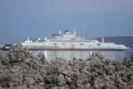 Van Gölü’nde sular çekildi, mikrobiyolitler ortaya çıktı