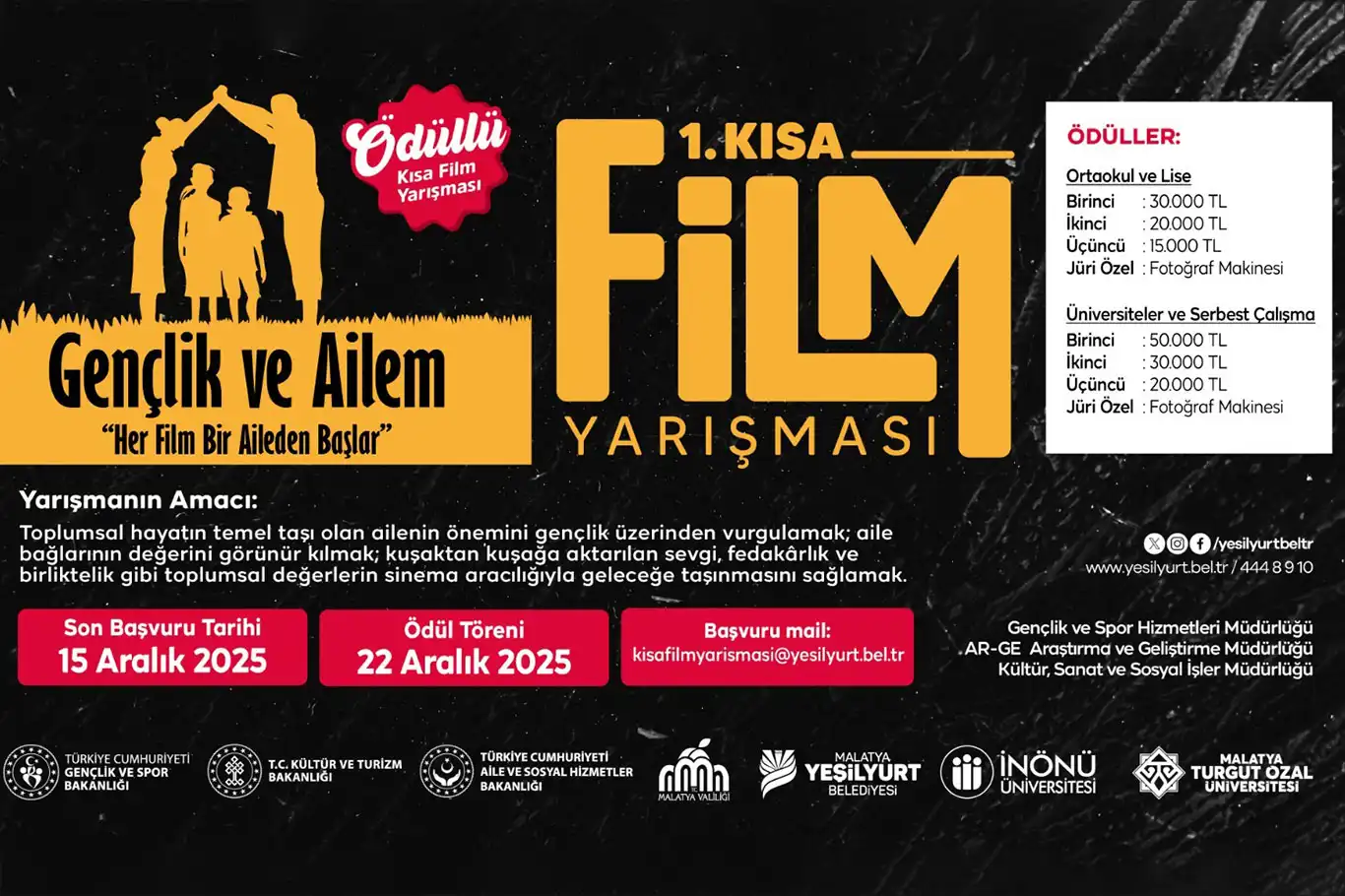 Malatya'da kısa film yarışması düzenlenecek