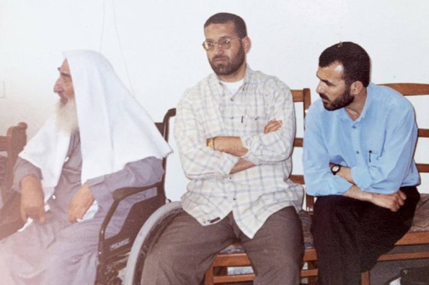Soldan sağa: Şeyh Ahmet Yasin, Ahmed El Caberi ve Mervan İsa