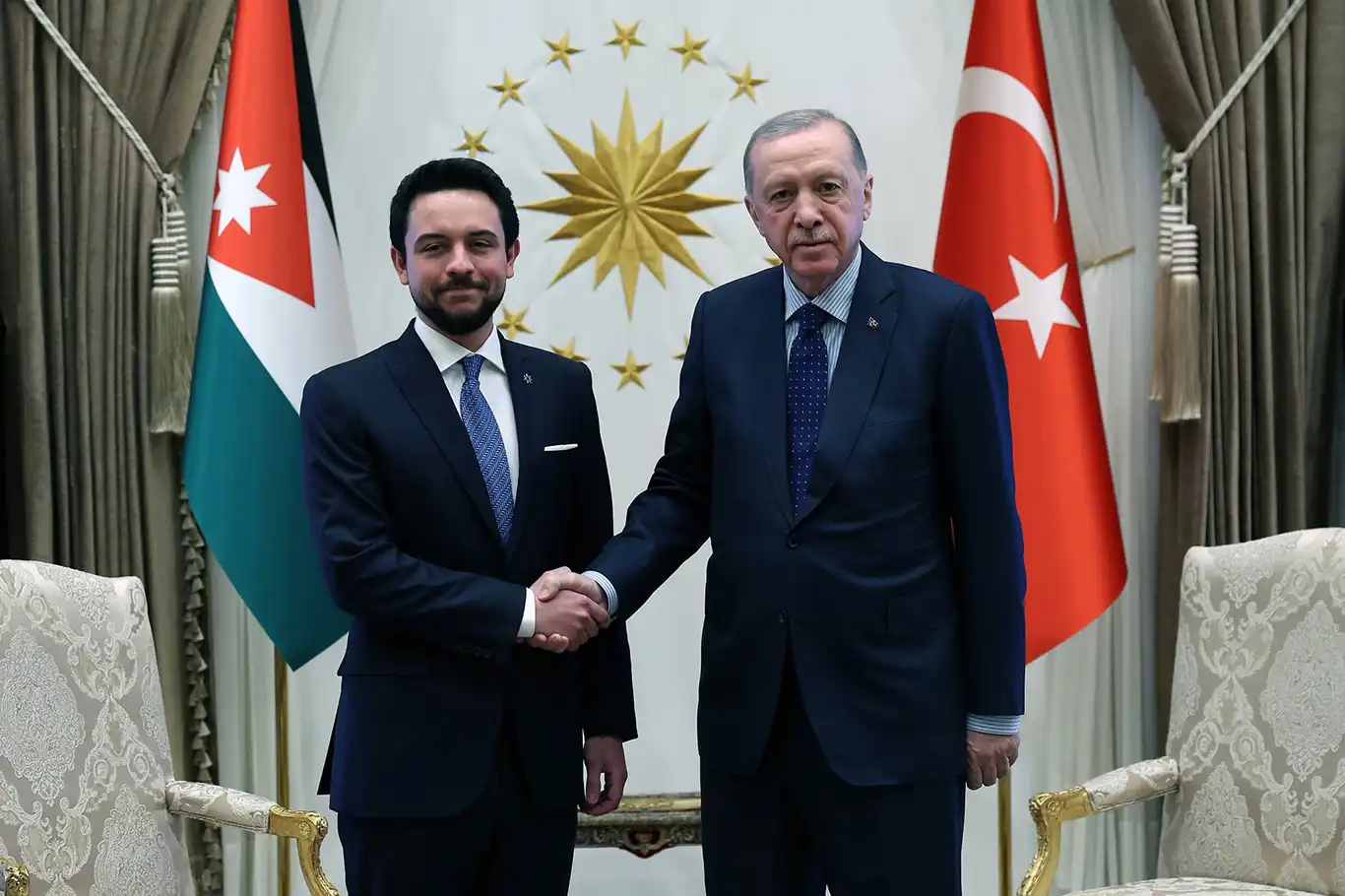 Turkish President receives Jordan's Crown Prince in Ankara