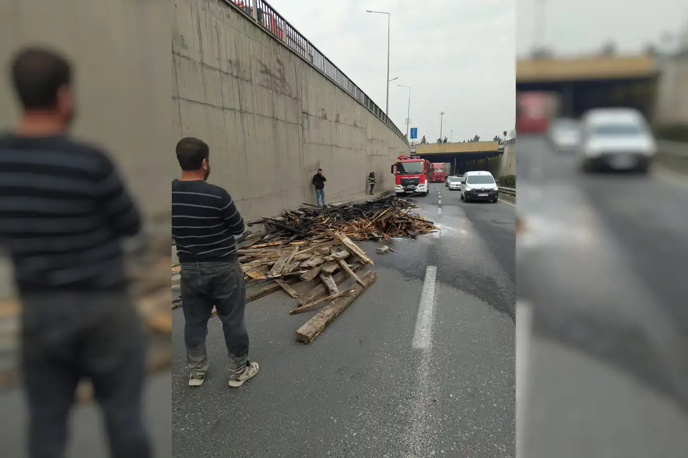 Şanlıurfa’da seyir halindeki kamyonette yangın