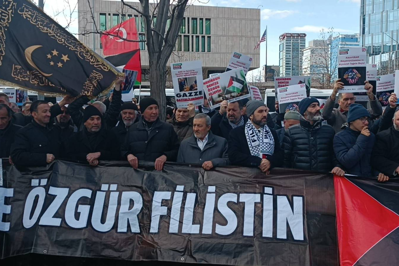 Gazze'yi işgal planı yapan Trump ve Netanyahu protesto edildi