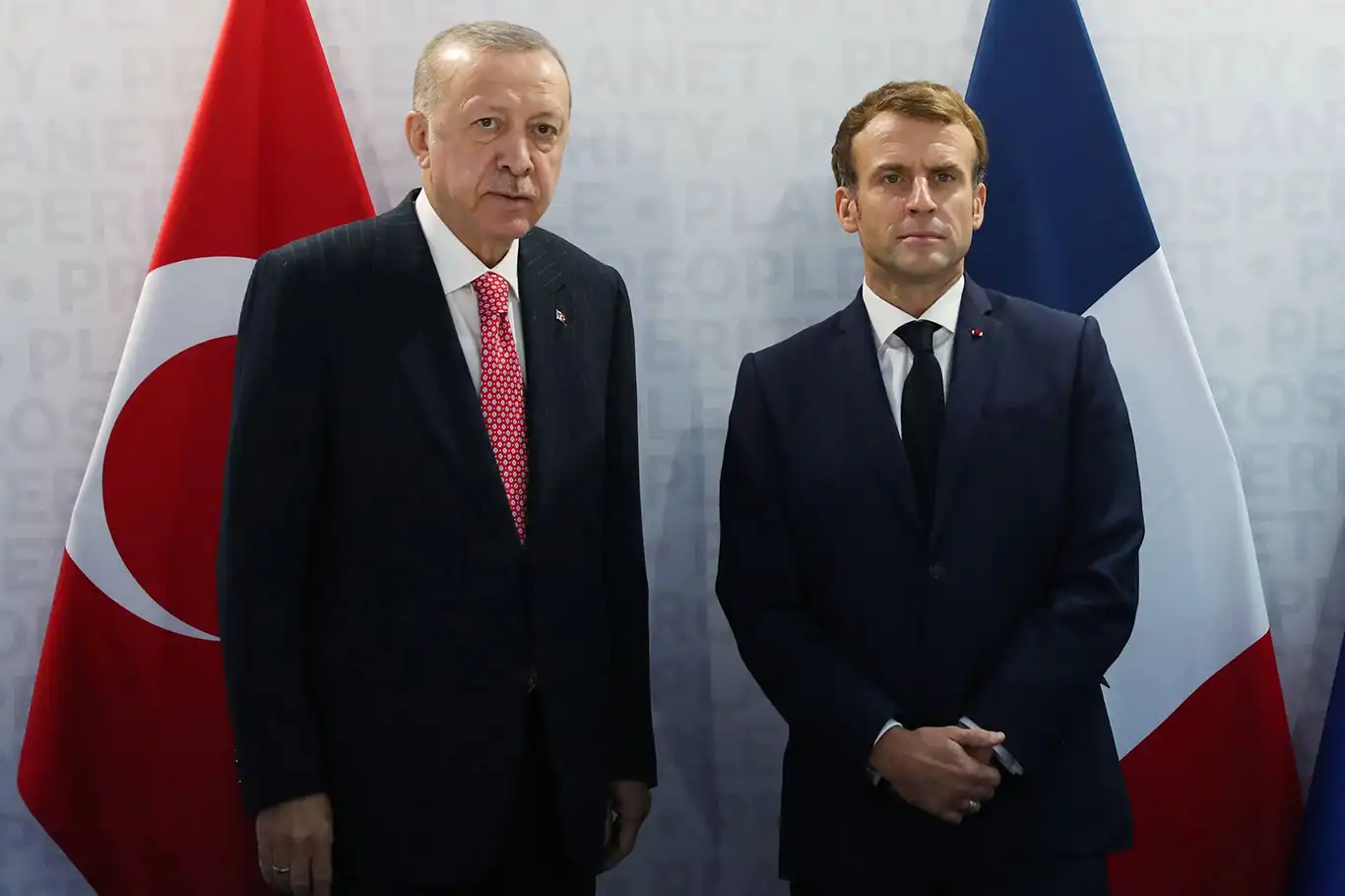 Cumhurbaşkanı Erdoğan Fransa Cumhurbaşkanı Macron ile görüştü