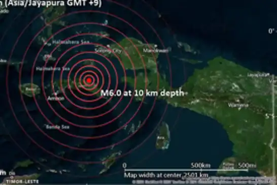 زلزال بقوة 6 درجات في إندونيسيا