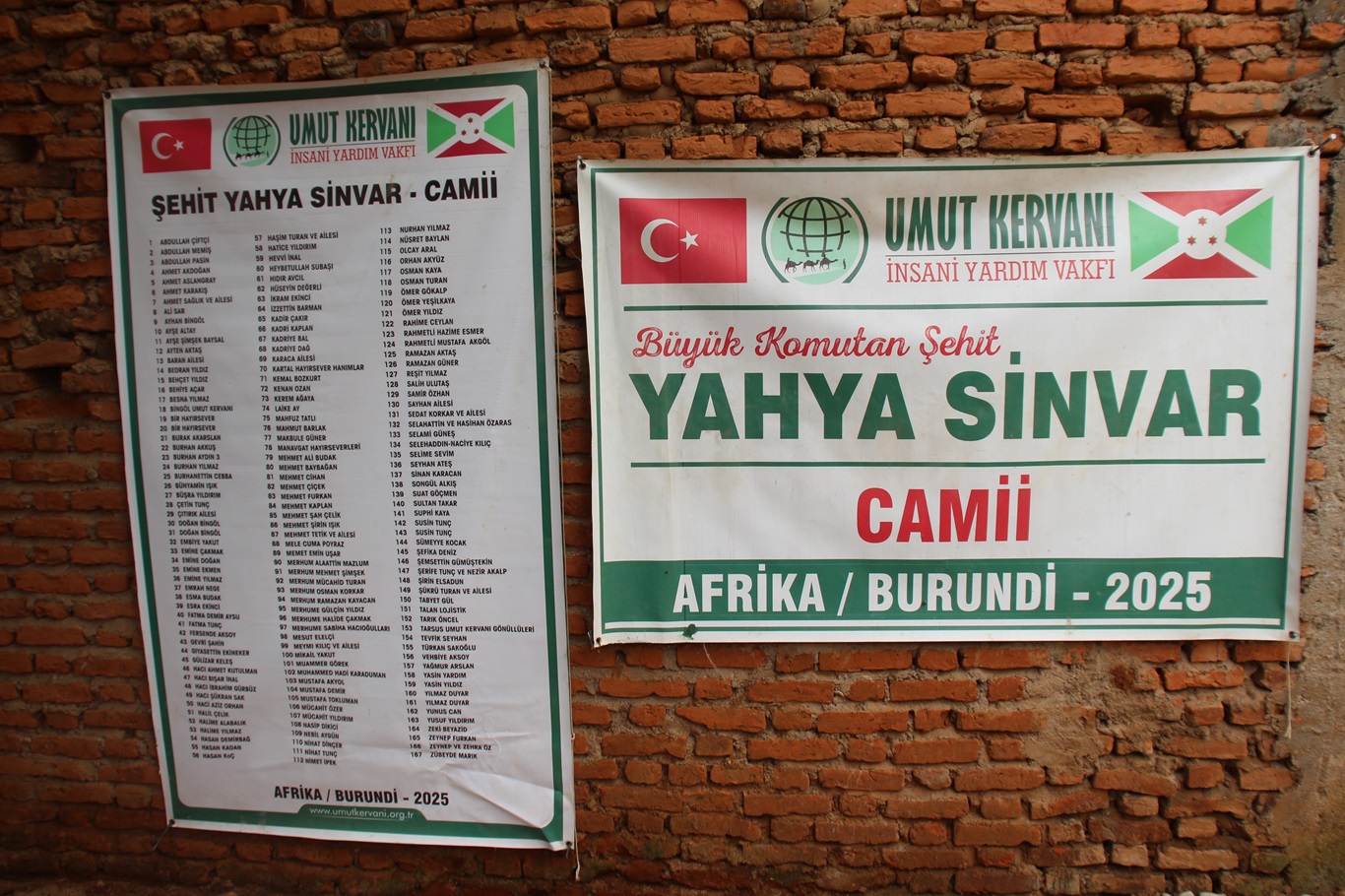 Umut Kervanı’ndan Afrika’ya Kalıcı Eser: Burundi’de Yahya Sinvar cami açıldı