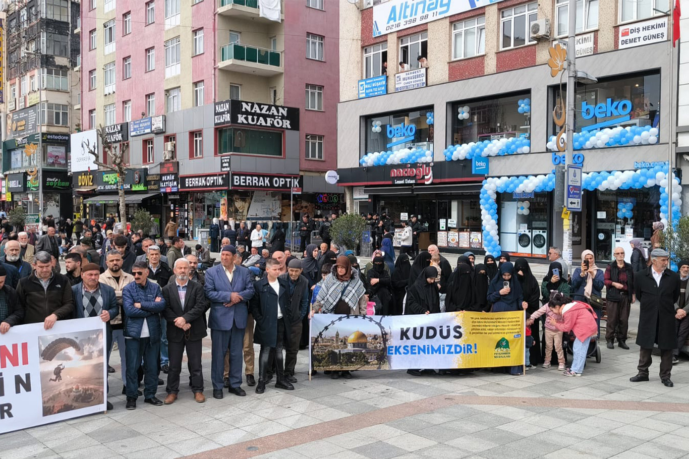 İstanbul'da 5 ilçede eş zamanlı "Dünya Kudüs Günü" açıklaması