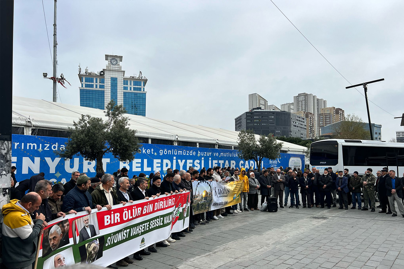 İstanbul'da 5 ilçede eş zamanlı "Dünya Kudüs Günü" açıklaması