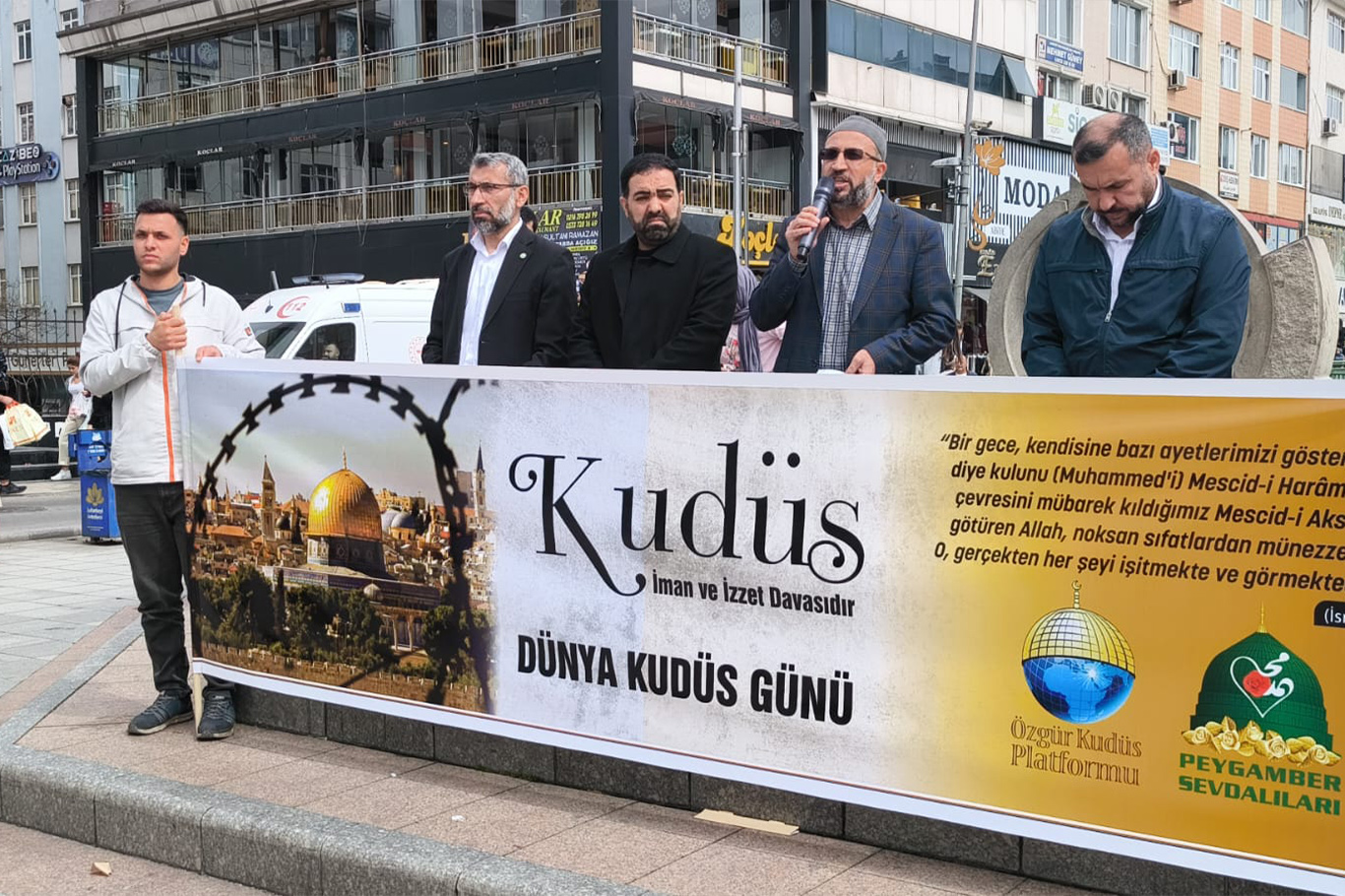 İstanbul'da 5 ilçede eş zamanlı "Dünya Kudüs Günü" açıklaması