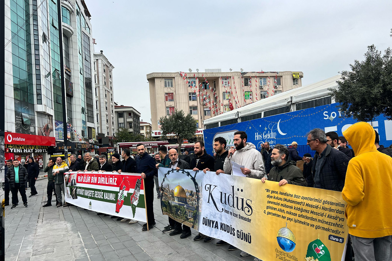 İstanbul'da 5 ilçede eş zamanlı "Dünya Kudüs Günü" açıklaması
