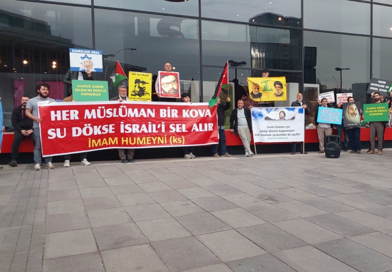 Dünya Kudüs Günü'nde siyonist işgalciler protesto edildi