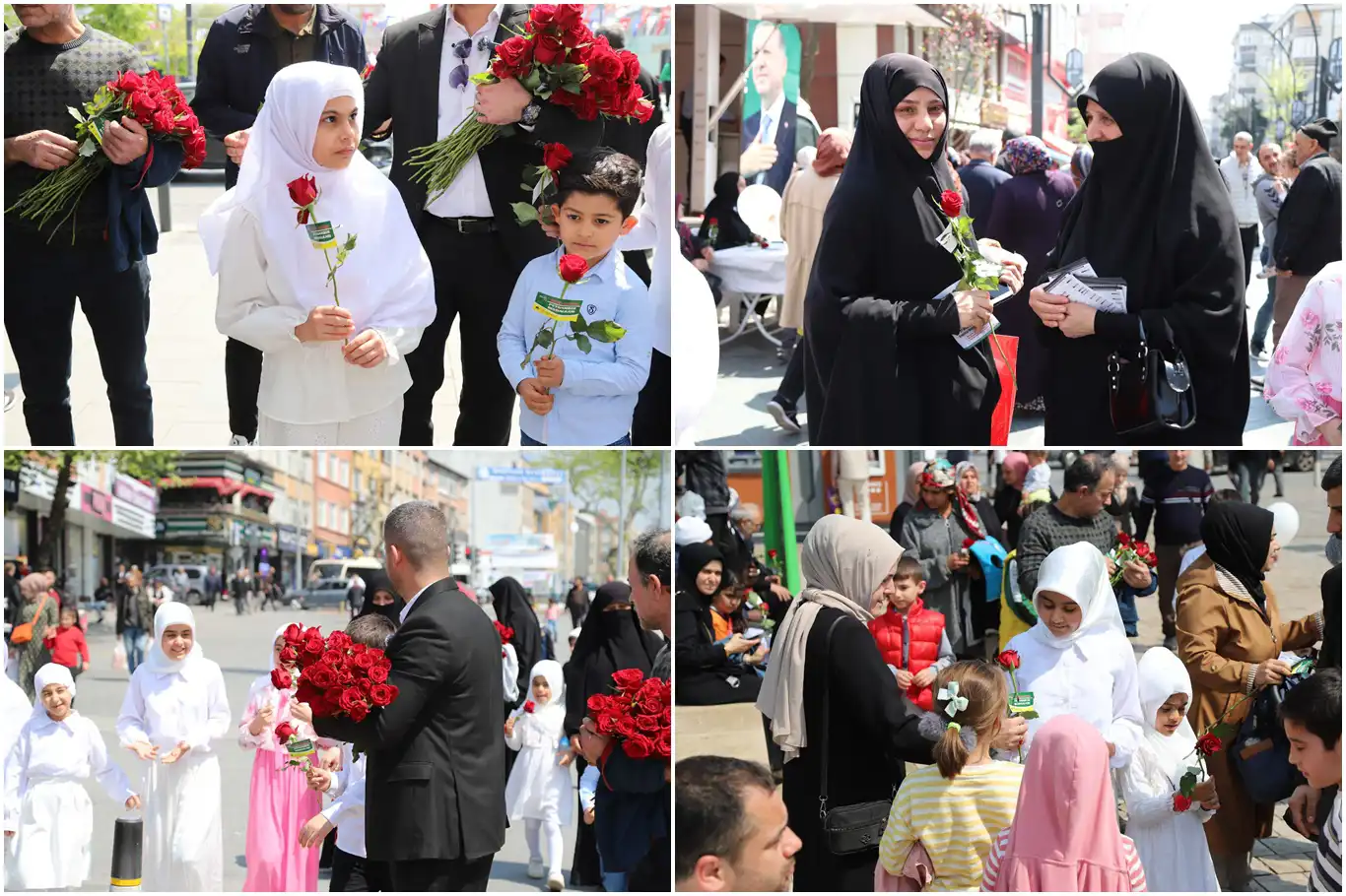 İstanbul halkı dağıtılan güllerle "Mevlid-i Nebi" etkinliğine davet edildi