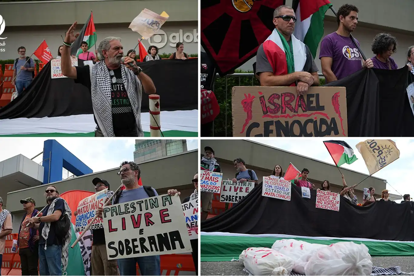 Brezilya medyasının siyonist işgaline ortak olması protesto edildi