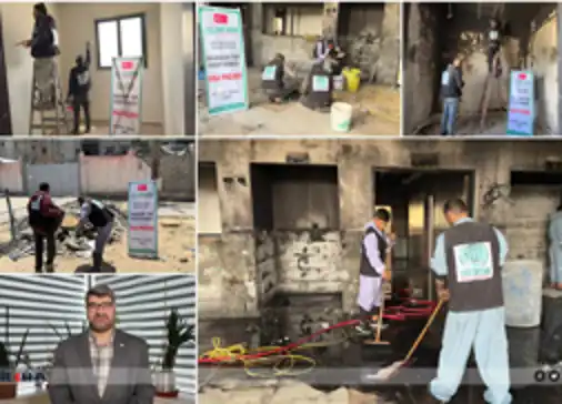 وقف قافلة الأمل يبدأ بترميم مركز غسيل الكلى في غزة