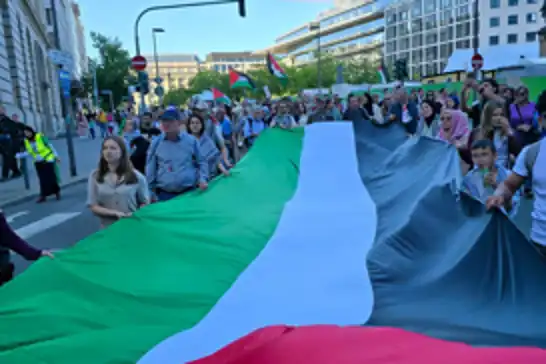 Frankfurt'ta Gazze’ye destek gösterisi düzenlendi
