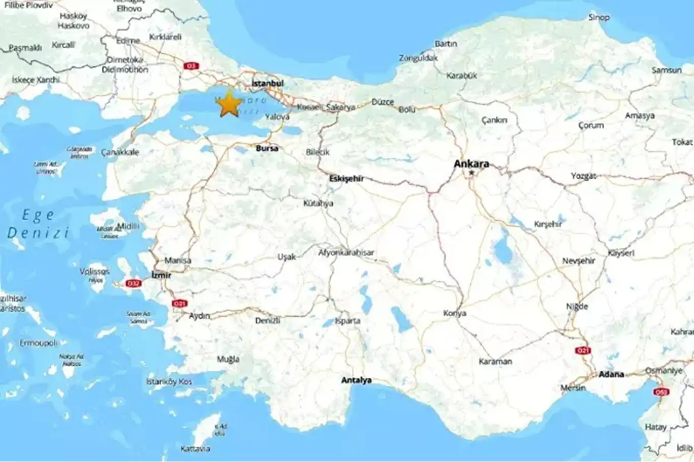 İstanbul'da 4,0 büyüklüğünde deprem İstanbul'da 4,0 büyüklüğünde deprem