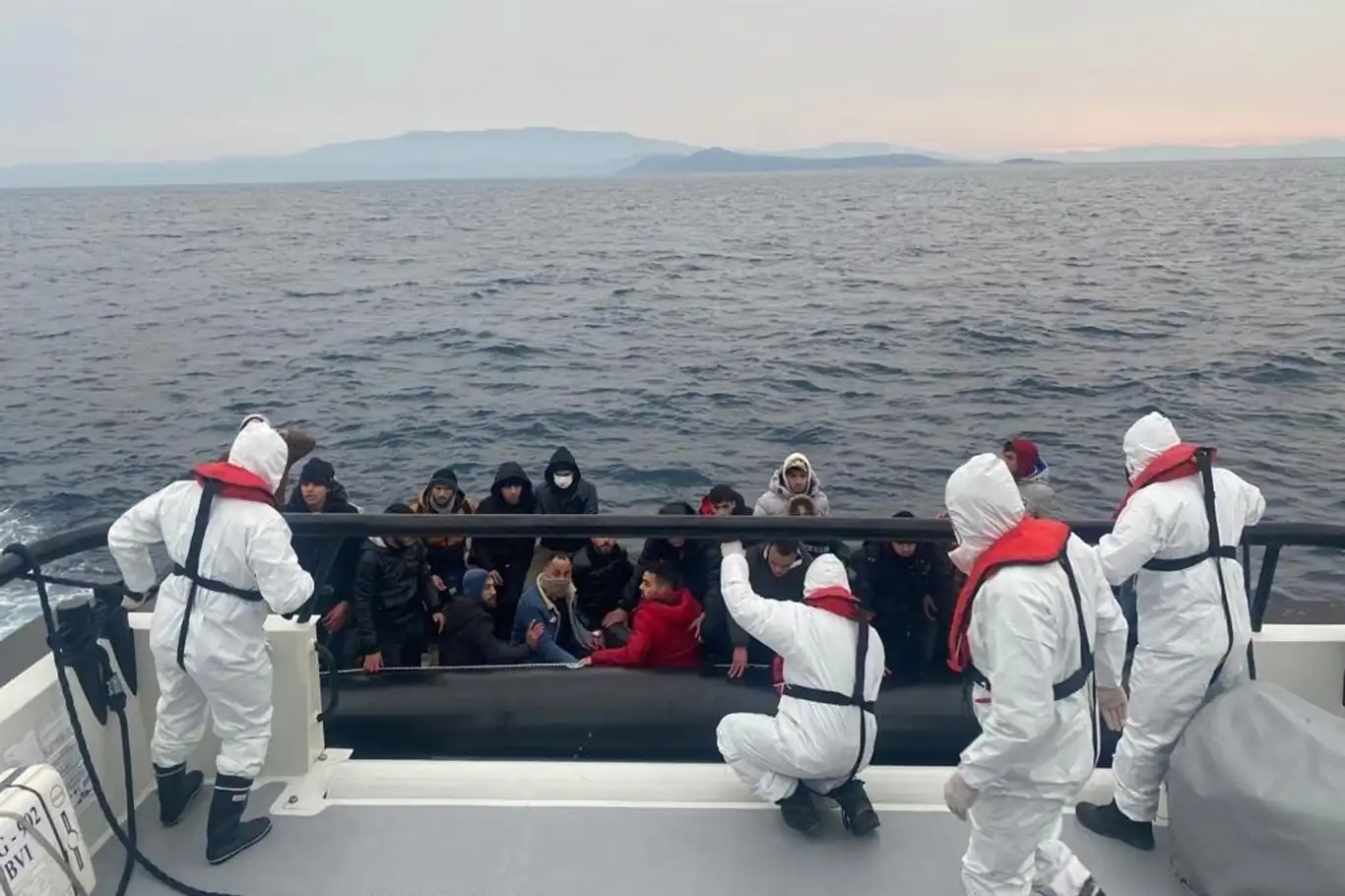Turkish coast guard rescues dozens of migrants pushed back by Greece Turkish coast guard rescues dozens of migrants pushed back by Greece