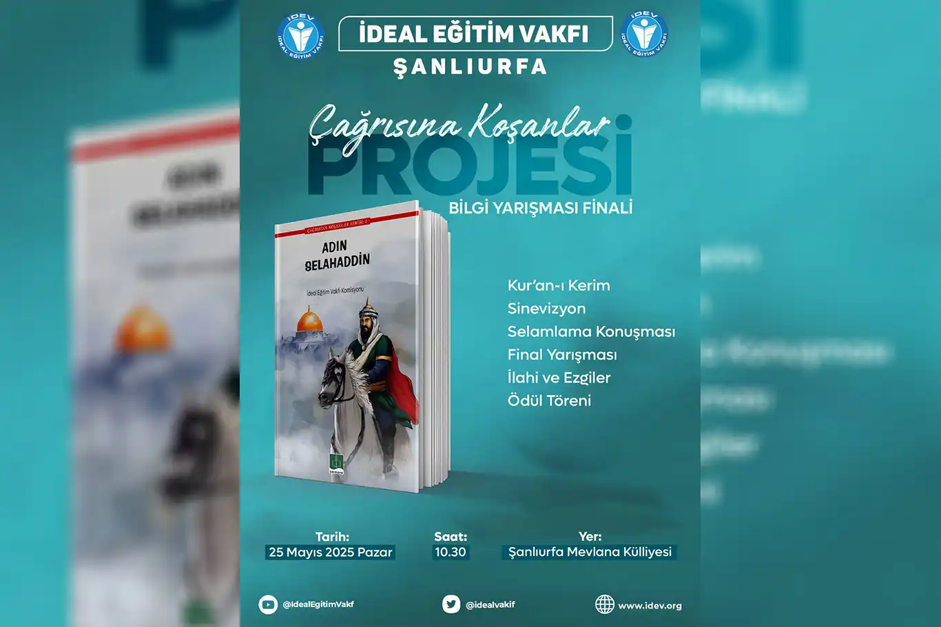 Şanlıurfa'da “Adın Selahaddin” temalı bilgi yarışması düzenlenecek Şanlıurfa'da “Adın Selahaddin” temalı bilgi yarışması düzenlenecek