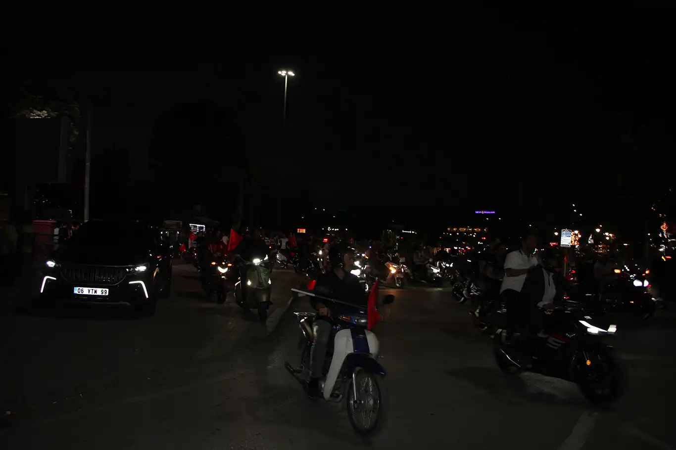 Gaziantep'te motosiklet sürücülerinden Gazze protestosu