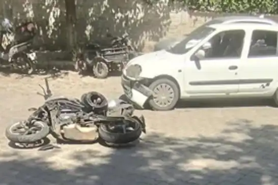 Otomobil ile motosiklet çarpıştı: 1 yaralı