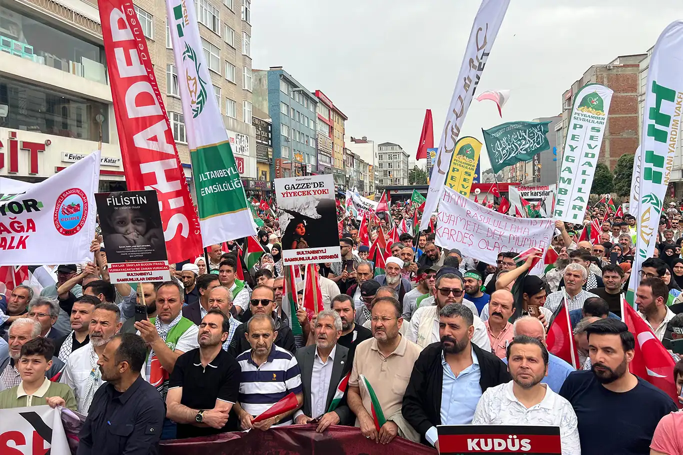Sultanbeyli'de "Gazze ölüyor, ayağa kalk" yürüyüşü
