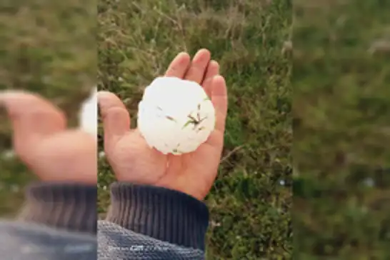 Şanlıurfa'da kar topu büyüklüğünde dolu yağdı