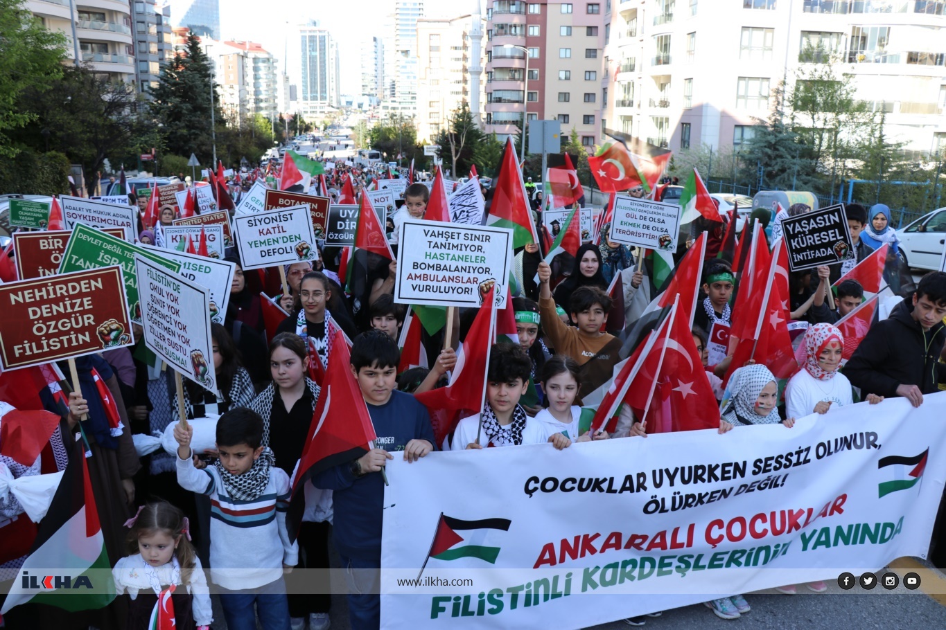 Children lead march in Ankara to demand end to Gaza genocide Children lead march in Ankara to demand end to Gaza genocide