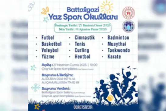 Malatya'da yaz spor okulları başlıyor
