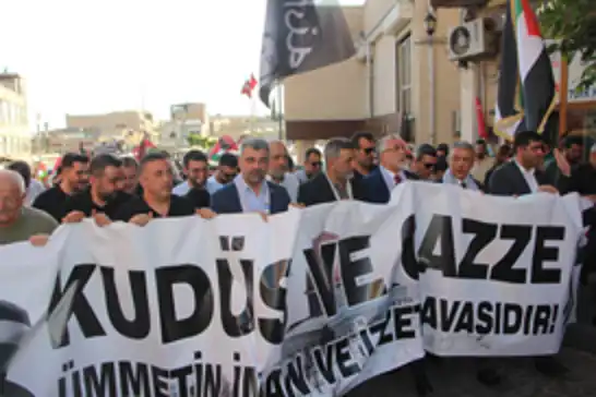 Gazze için yürüyüş ve basın açıklaması düzenlendi
