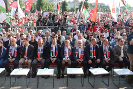 Özgür Gazze Mitingi'nde siyasilerden ortak çağrı: Somut adımlar atılmalı