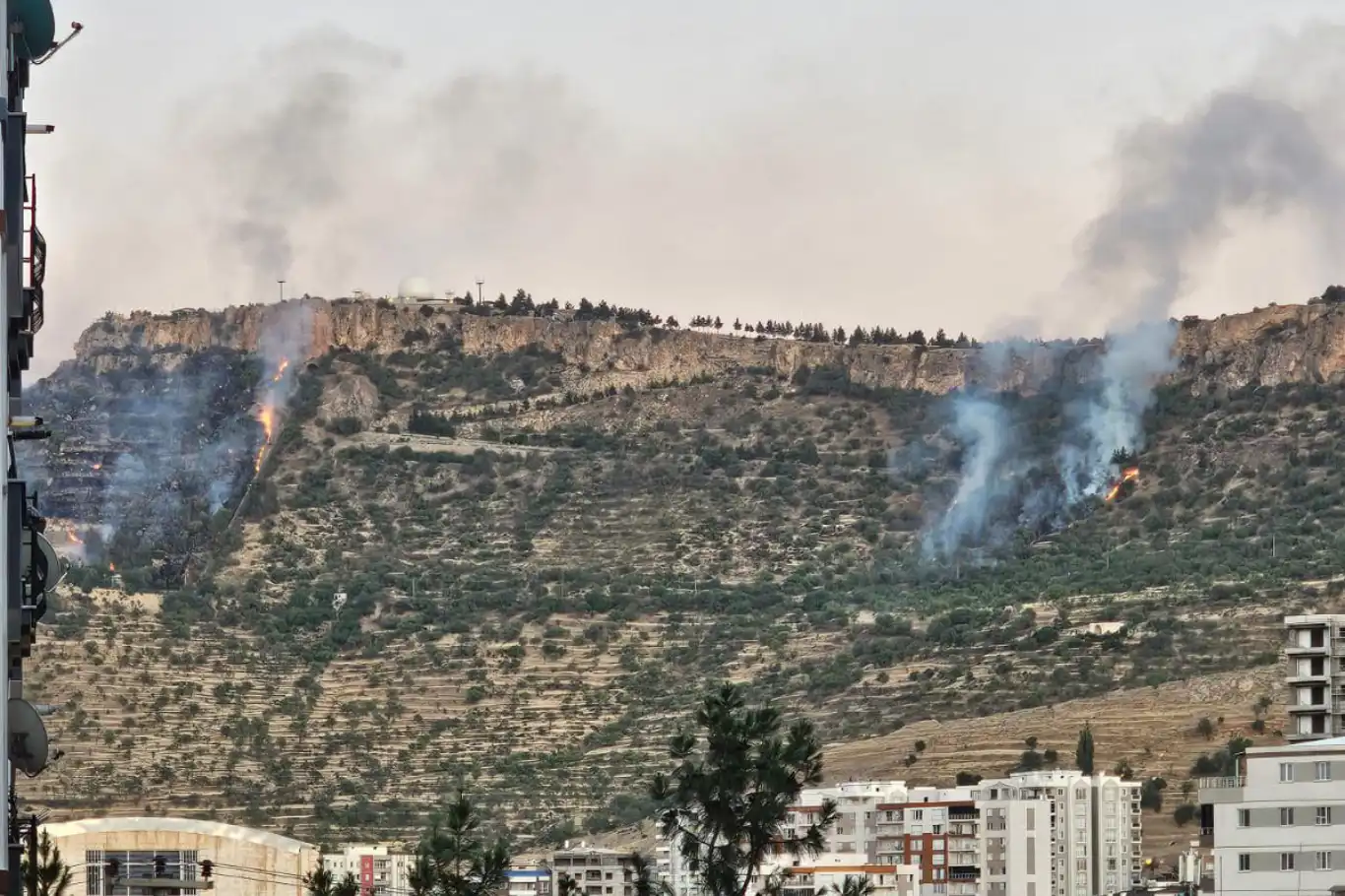 Mardin Kalesi çevresinde orman yangını: İki ayrı noktada alevler yükseldi Mardin Kalesi çevresinde orman yangını: İki ayrı noktada alevler yükseldi