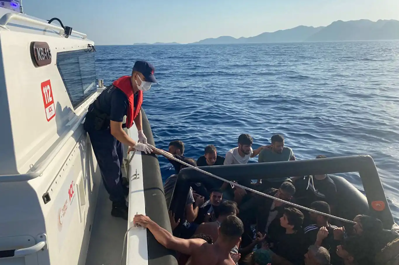 Muğla açıklarında44 düzensiz göçmen kurtarıldı Muğla açıklarında44 düzensiz göçmen kurtarıldı