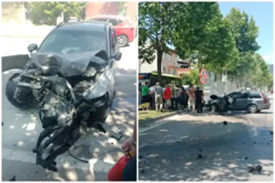 Bursa'da otomobil bariyerlere çarptı: Bir yaralı