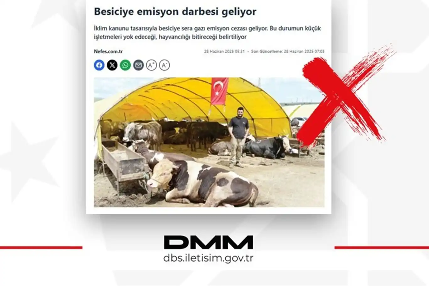 DMM: İklim Kanunu Tasarısı ile hayvancılığın bitirileceği iddiları gerçeği yansıtmıyor DMM: İklim Kanunu Tasarısı ile hayvancılığın bitirileceği iddiları gerçeği yansıtmıyor