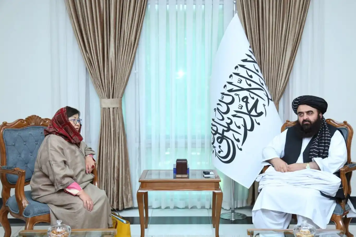 Afghan FM Muttaqi meets UNAMA Chief Roza Otunbayeva in Kabul