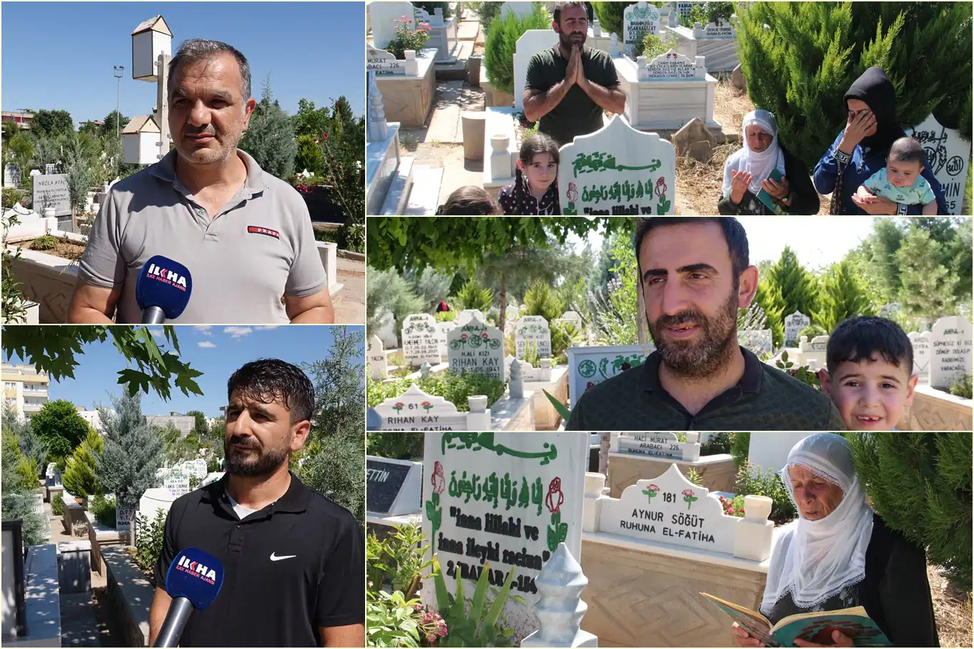 Vatandaşlar arife günü mezarlıklara akın etti