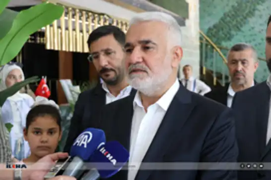 HÜDA PAR Chairman Yapıcıoğlu visits injured Palestinians in Ankara