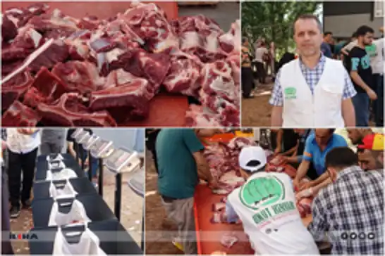 Hope Caravan delivers sacrificial meat to needy families in Bursa