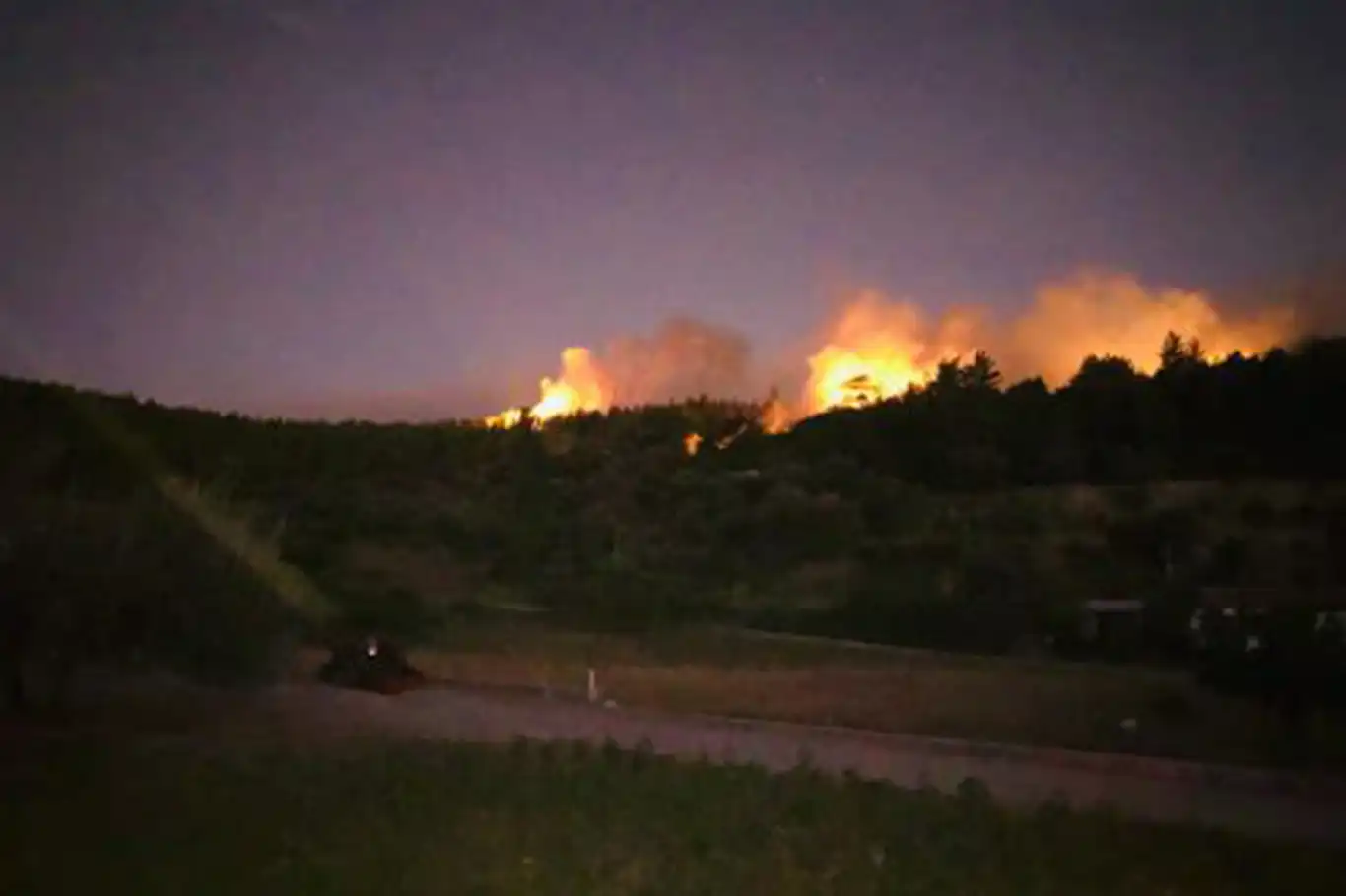 İzmir'de ormanlık alanda yangın İzmir'de ormanlık alanda yangın