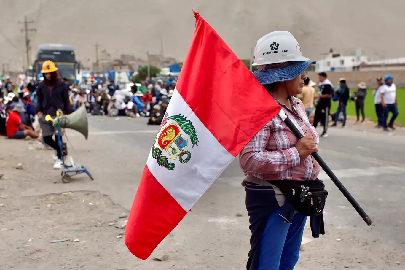 Peru'da maden işçileri sokağa döküldü Peru'da maden işçileri sokağa döküldü