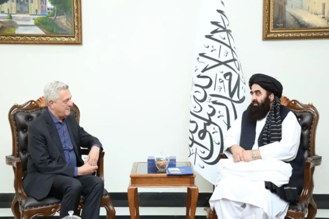 Afghan Foreign Minister, UNHCR Chief discuss refugee challenges in Kabul Afghan Foreign Minister, UNHCR Chief discuss refugee challenges in Kabul