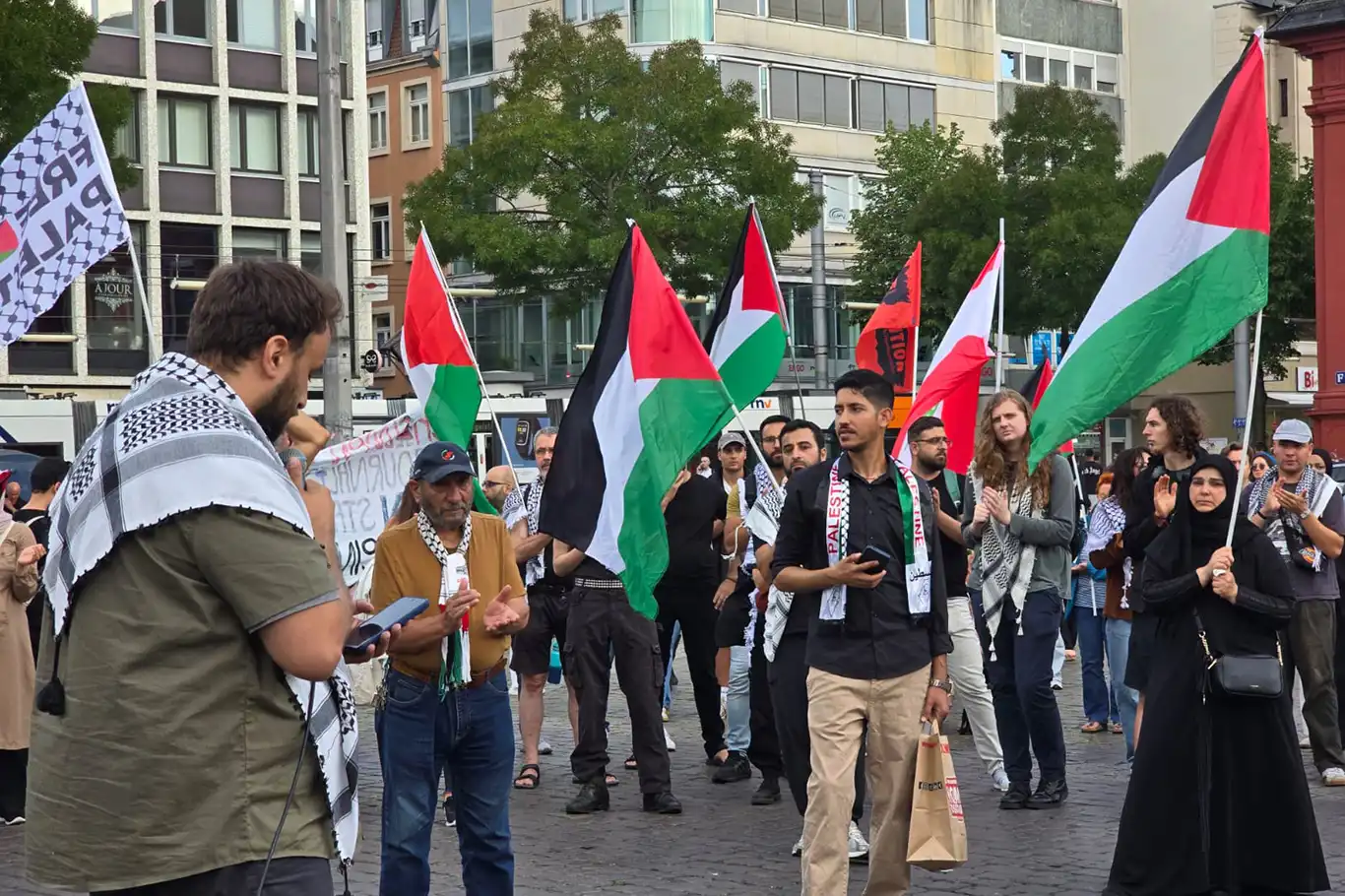 Protesters in Mannheim accuse Germany of enabling genocide in Gaza Protesters in Mannheim accuse Germany of enabling genocide in Gaza