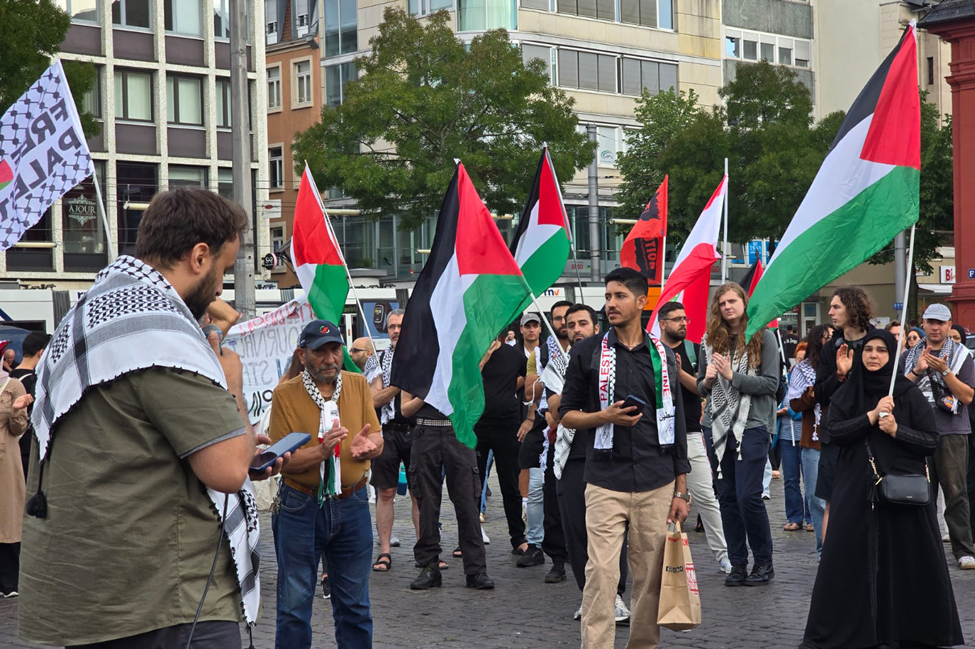 Protesters in Mannheim accuse Germany of enabling genocide in Gaza Protesters in Mannheim accuse Germany of enabling genocide in Gaza