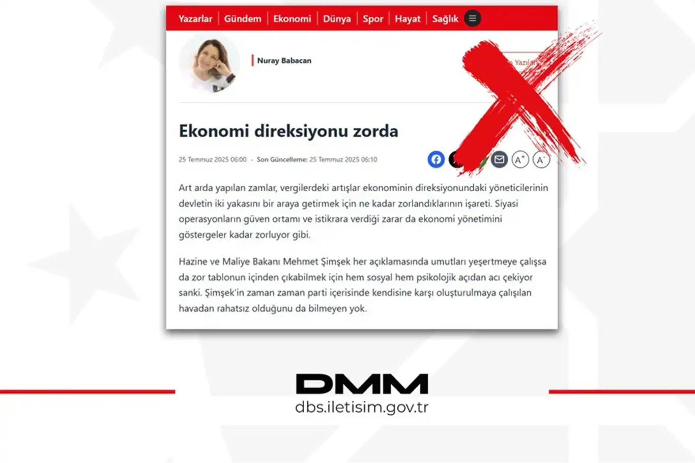 DMM’den “Ekonomi Direksiyonu Zorda” iddialarına yalanlama DMM’den “Ekonomi Direksiyonu Zorda” iddialarına yalanlama