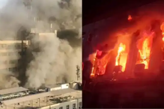 مصرع 4 أشخاص وانقطاع الاتصالات في حريق بمنشأة اتصالات في القاهرة