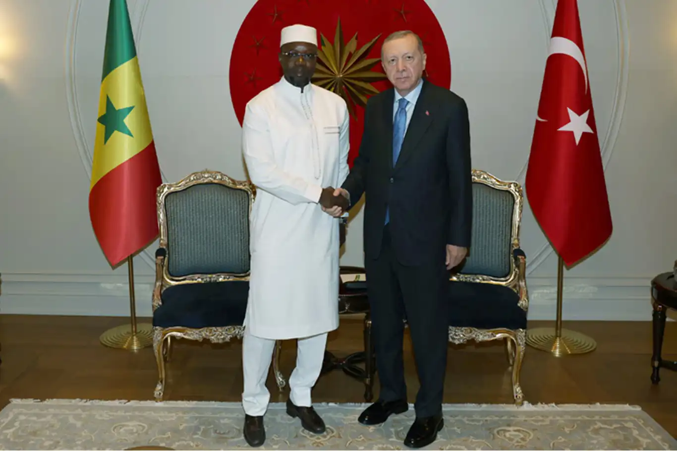 Cumhurbaşkanı Erdoğan, Senegal Başbakanı Sonko'yu kabul etti